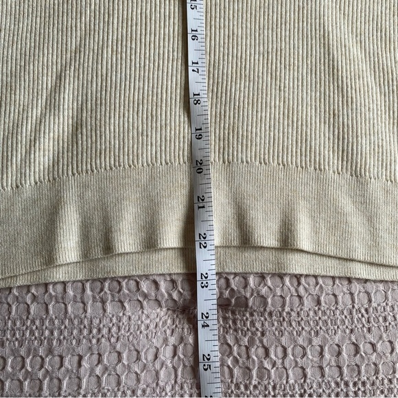 Uniqlo Washable Knit Ribbed Polo V Neck Sweater Long Sleeve Top Small Collar - Picture 10 of 14